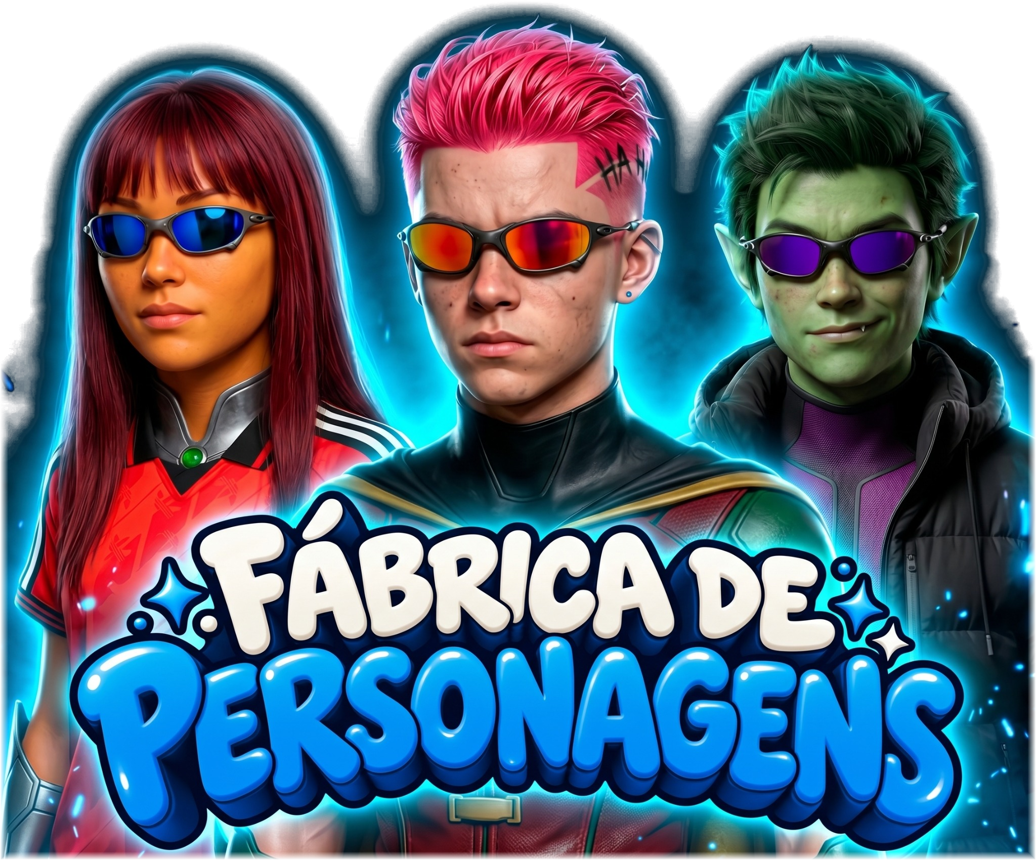 Arte da Fábrica de Personagens com Robin, Estelar e Mutato